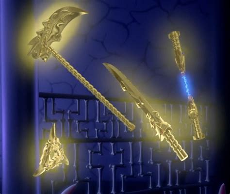 ninjago golden weapons